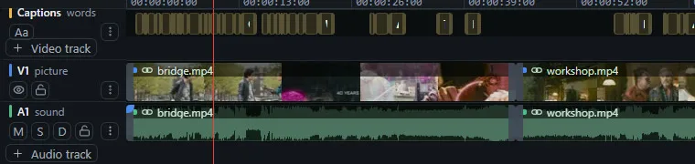 Multi-track timeline